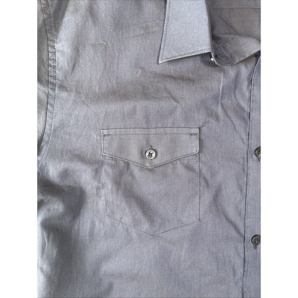 CALVIN KLEIN Men's Short Sleeve Button-Front Shirt size XL/ TG - Picture 4 of 8